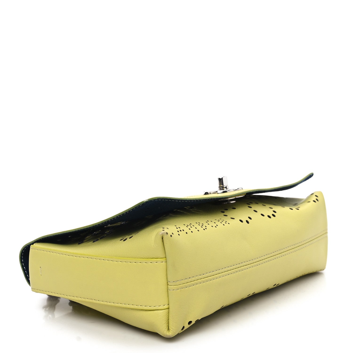 Chanel Calfskin Piercing Light Flap Bag  Yellow 4 of 13