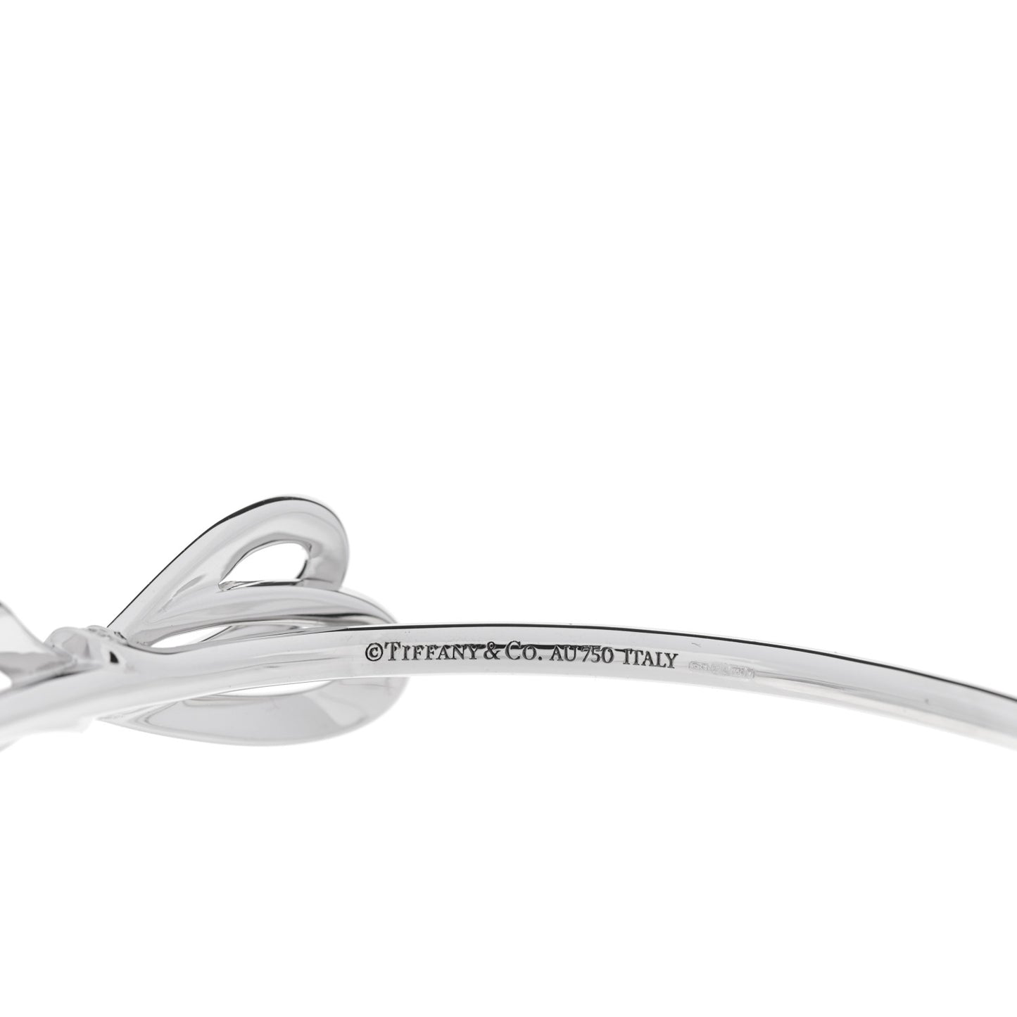 18K White Gold Diamond Bow Cuff Bracelet