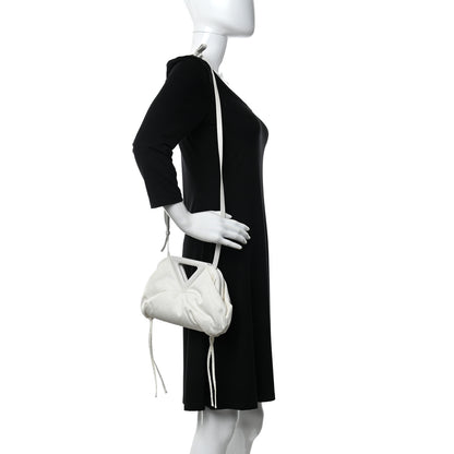 Bottega Veneta Nylon Jacquard Small The Point Triangle Bag Chalk 2 of 11