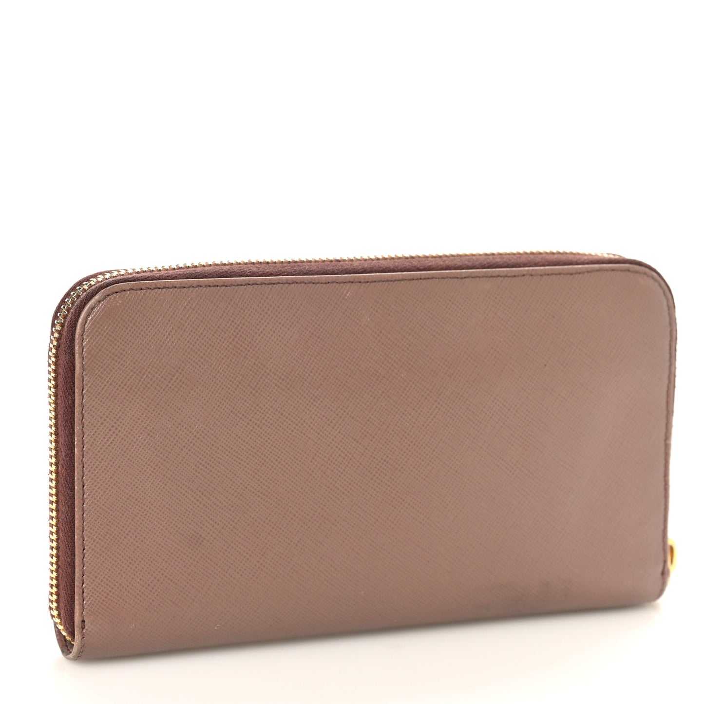 Saffiano Metal Zip Around Wallet Cammeo