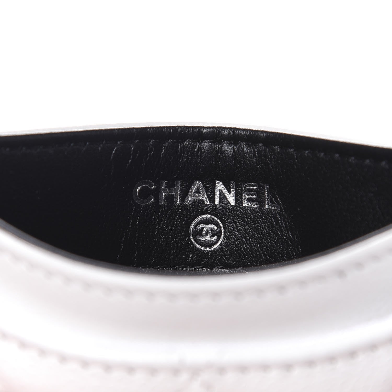 Chanel Caviar Quilted My Everything Card Holder White Black 6 of 9