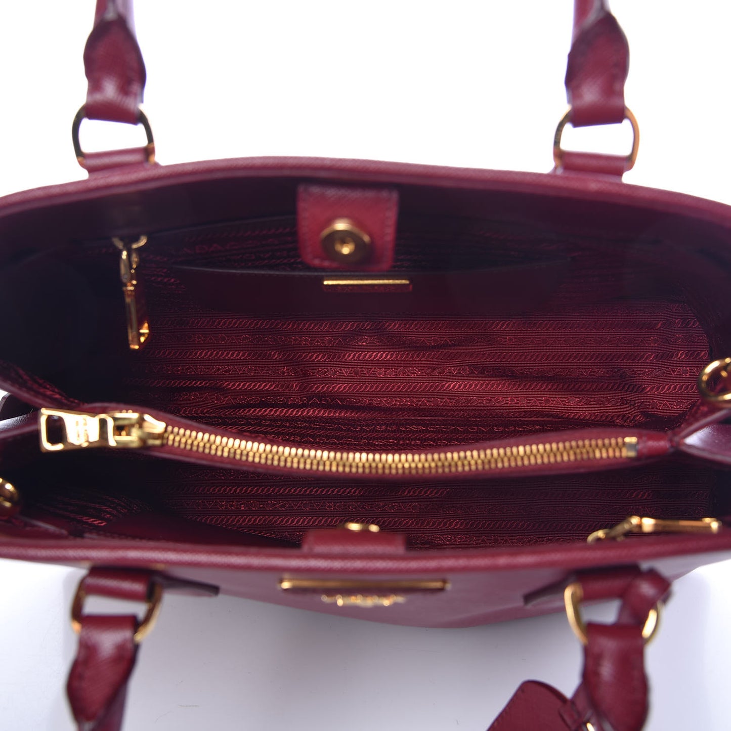 Saffiano Lux Open Promenade Tote Cherry