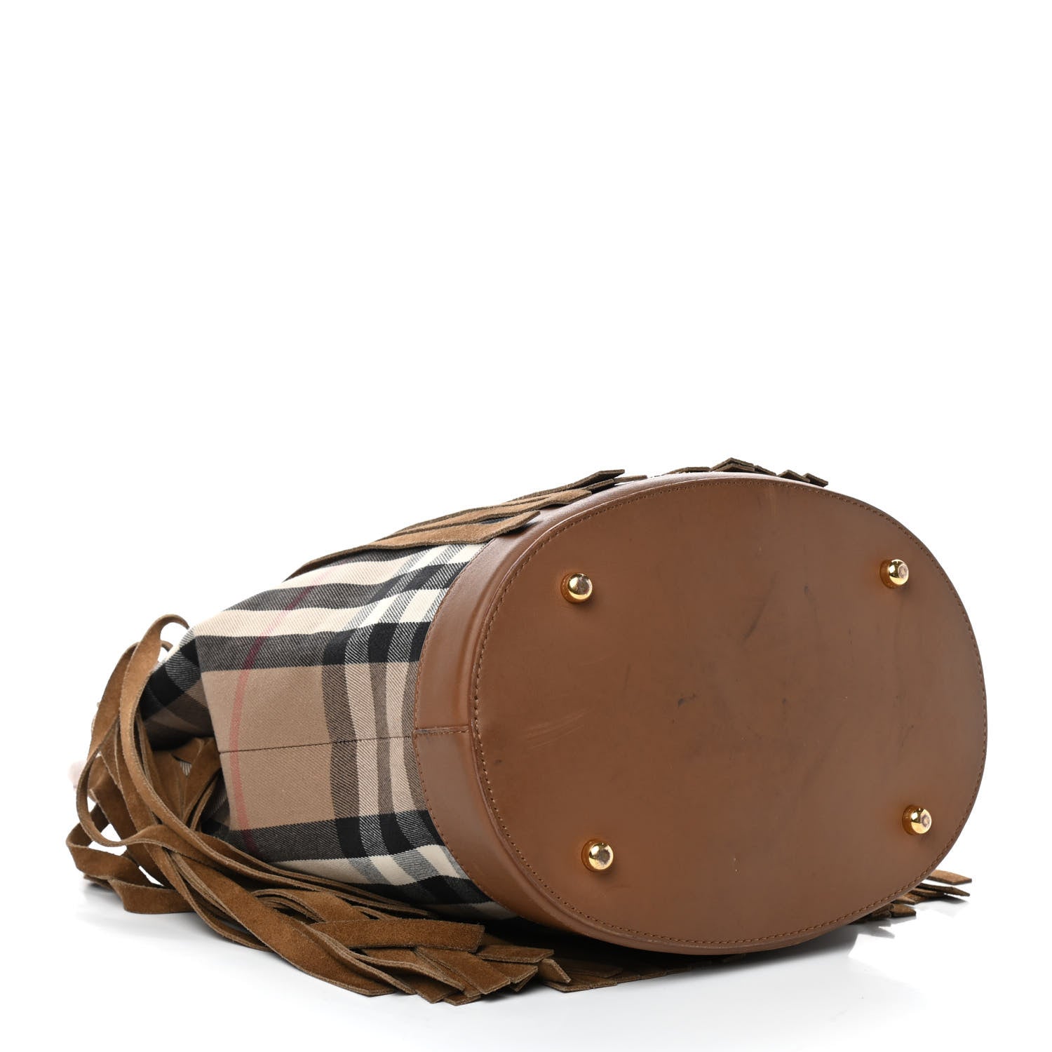 Burberry Prorsum Suede Fringe Bucket Bag Brown 4 of 10