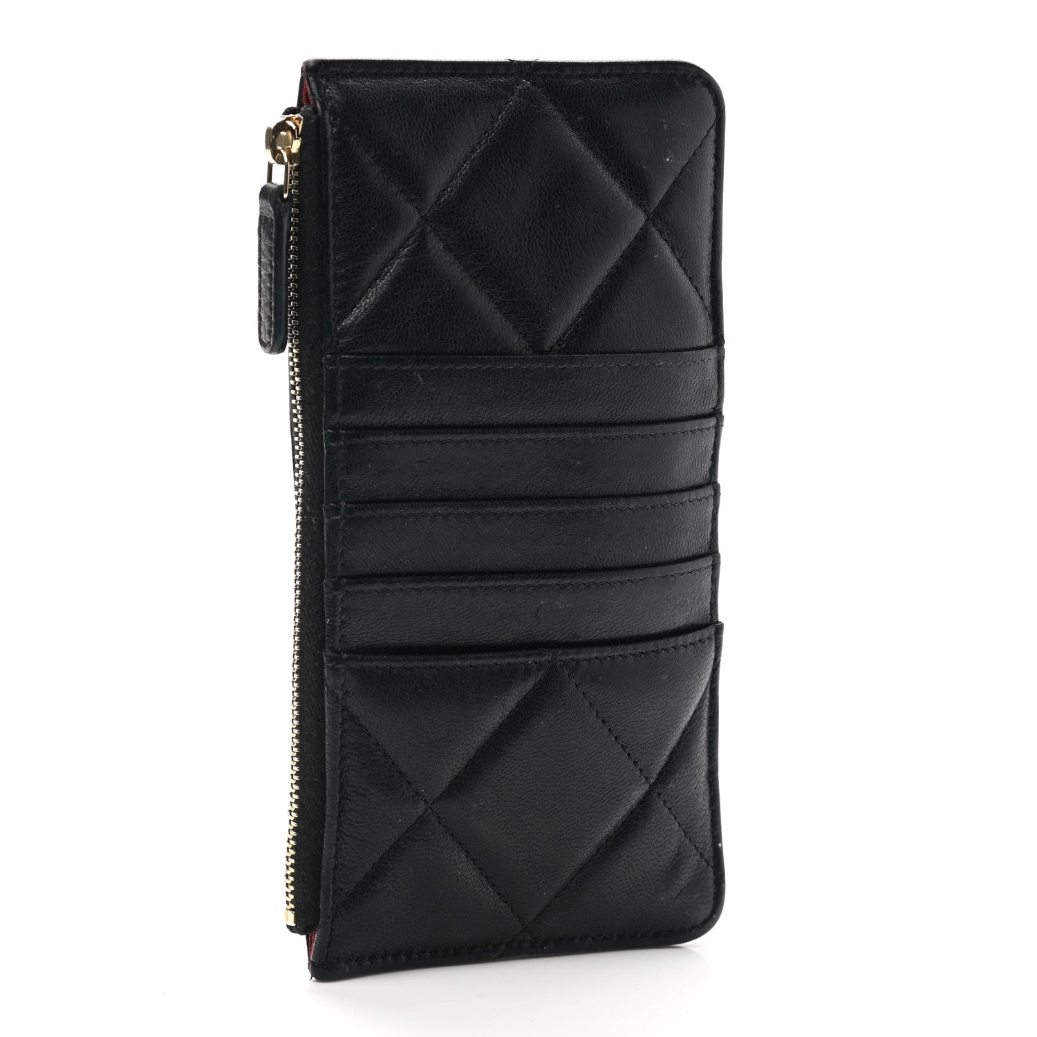 Chanel Lambskin Quilted Chanel 19 Phone and Card Holder Black 3 of 12