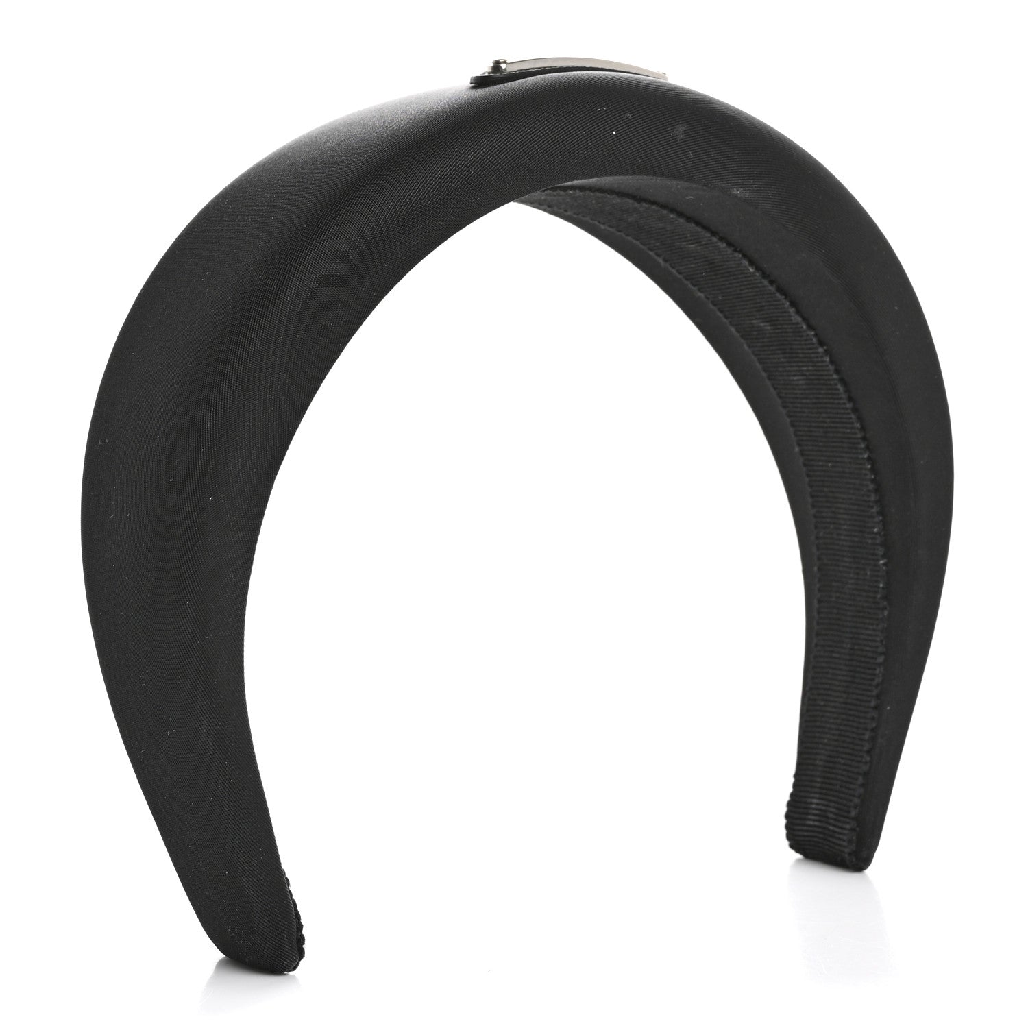 Prada Re-Nylon Metal Triangle Logo Headband Black 3 of 6