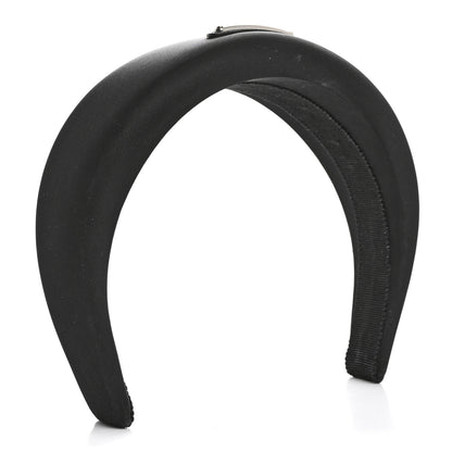 Prada Re-Nylon Metal Triangle Logo Headband Black 3 of 6