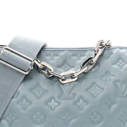 Louis Vuitton Lambskin Embossed Monogram Coussin PM Blue Glacier 8 of 10