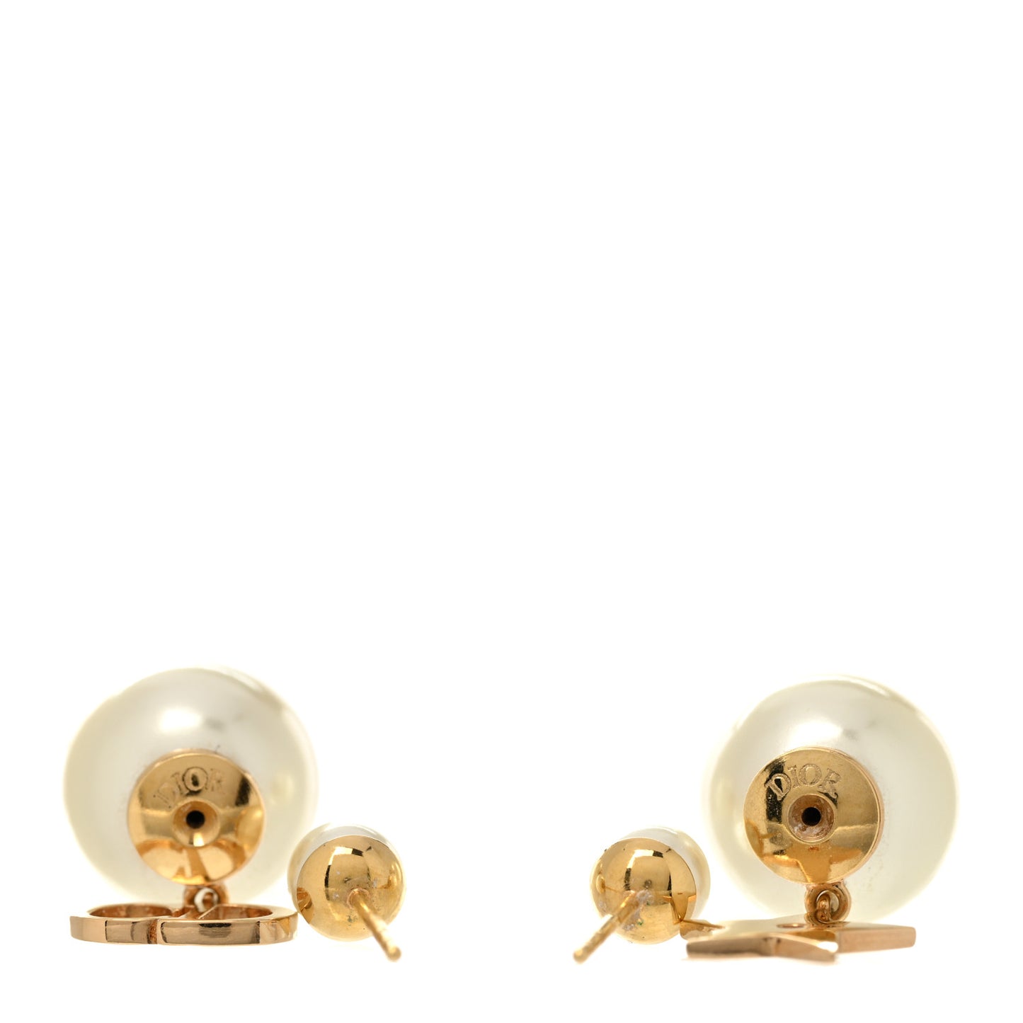 Pearl Mise En Dior Logo Tribal Earrings