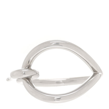 Hermes Palladium Knot Scarf Ring Silver 1 of 6