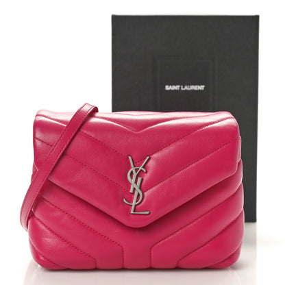 Saint Laurent Calfskin Y Quilted Monogram Toy Loulou Crossbody Bag Freesia 12 of 12
