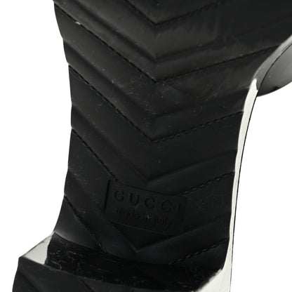 Gucci Rubber Gucci Logo Womens Platform 20/60mm Slide Sandals 41 Black 9 of 12