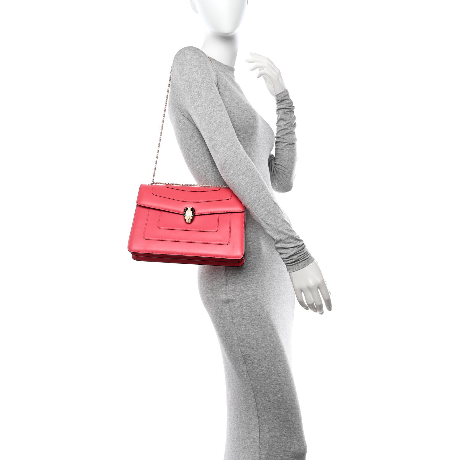 Bulgari Calfskin Serpenti Forever Crossbody Bag Pink 2 of 10