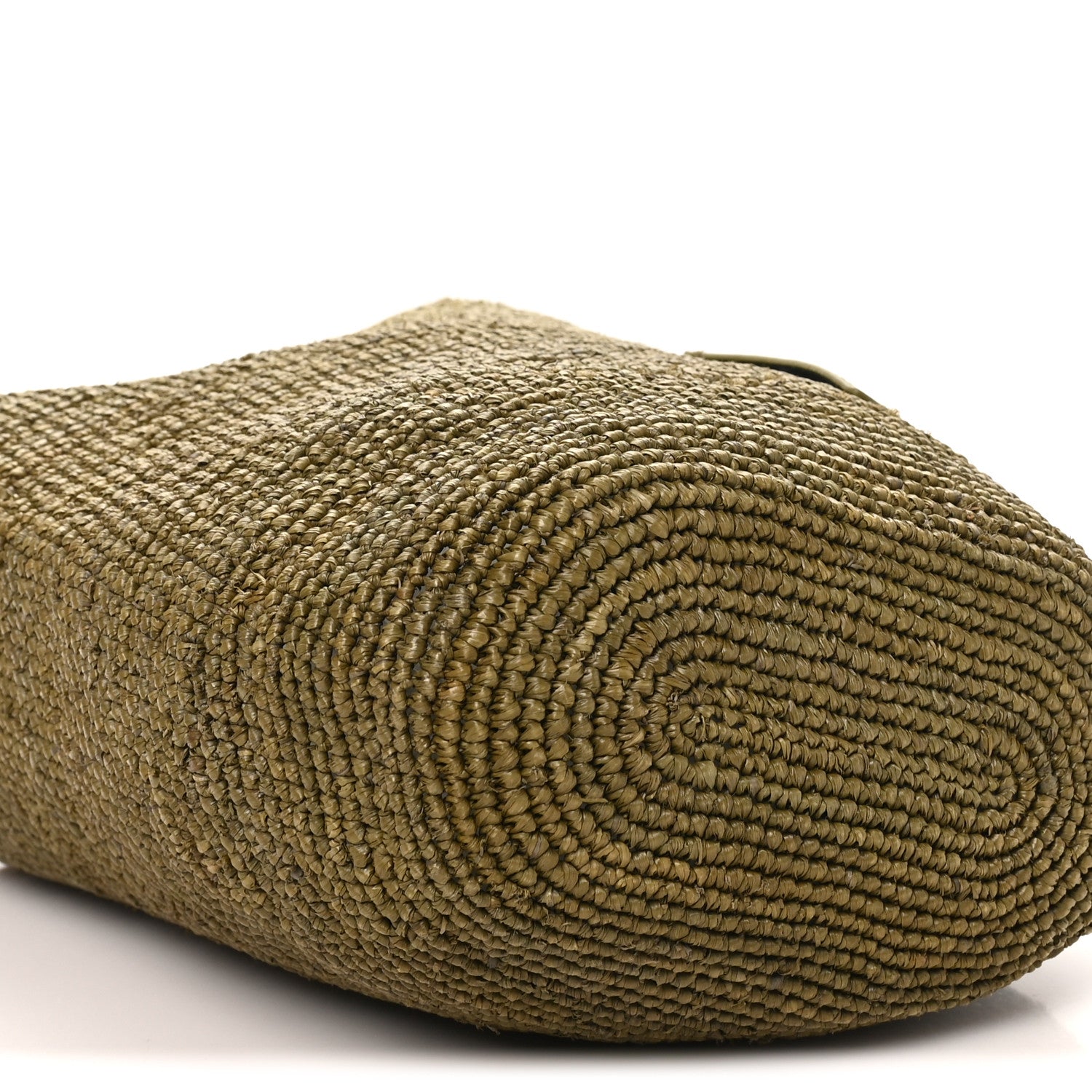 Loewe Raffia Mini Slit Tote Bag Natural Olive 8 of 9