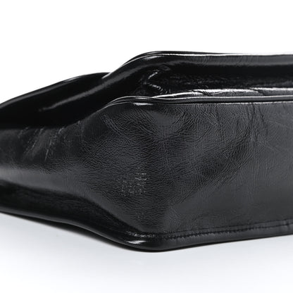 Saint Laurent Crinkled Calfskin Matelasse Monogram Medium Niki Chain Satchel Black 9 of 11