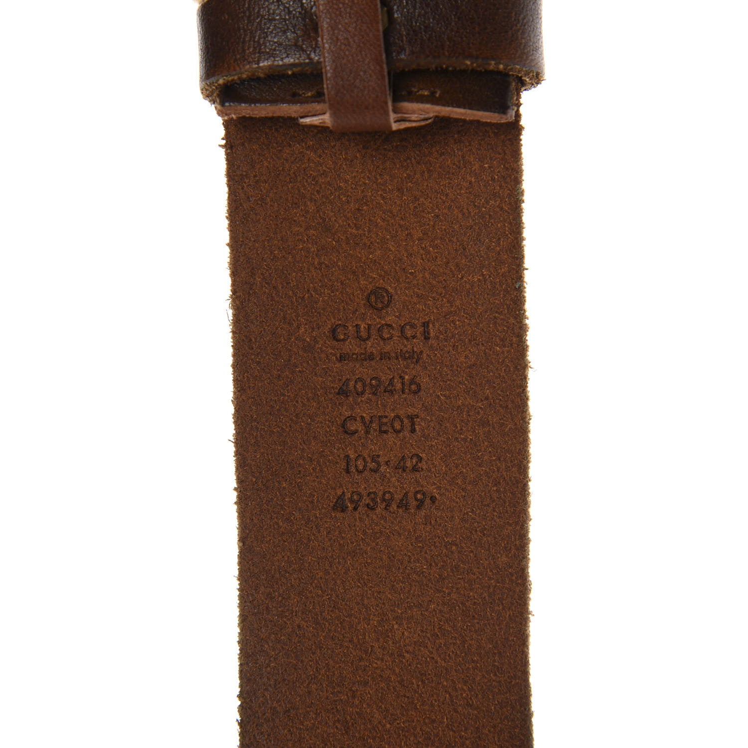 Gucci Faded Calfskin Double G 40mm Belt 105 42 Cuir 3 of 4