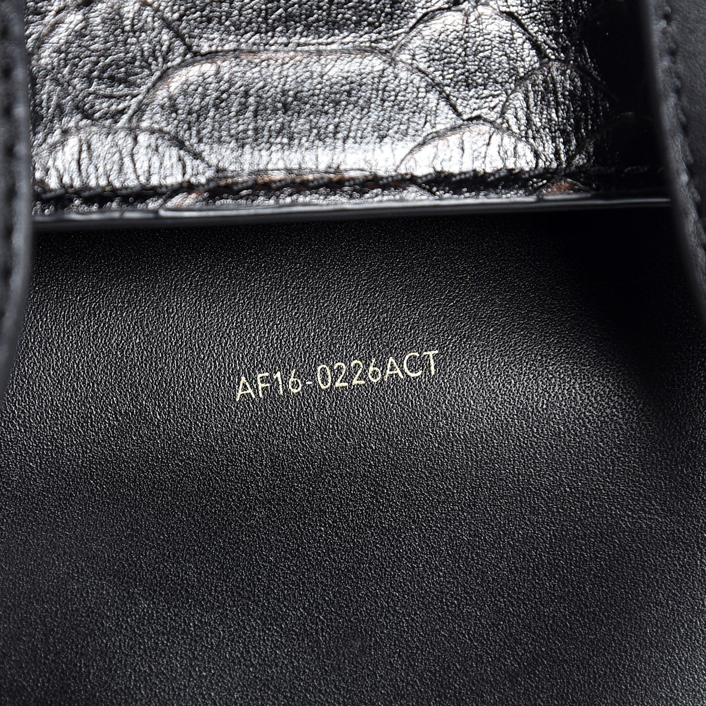 3.1 Python Calfskin Embossed Mini Pashli Satchel Black Nude