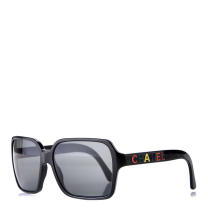 Chanel Acetate Logo Sunglasses 5139 Black Multicolor 1 of 8