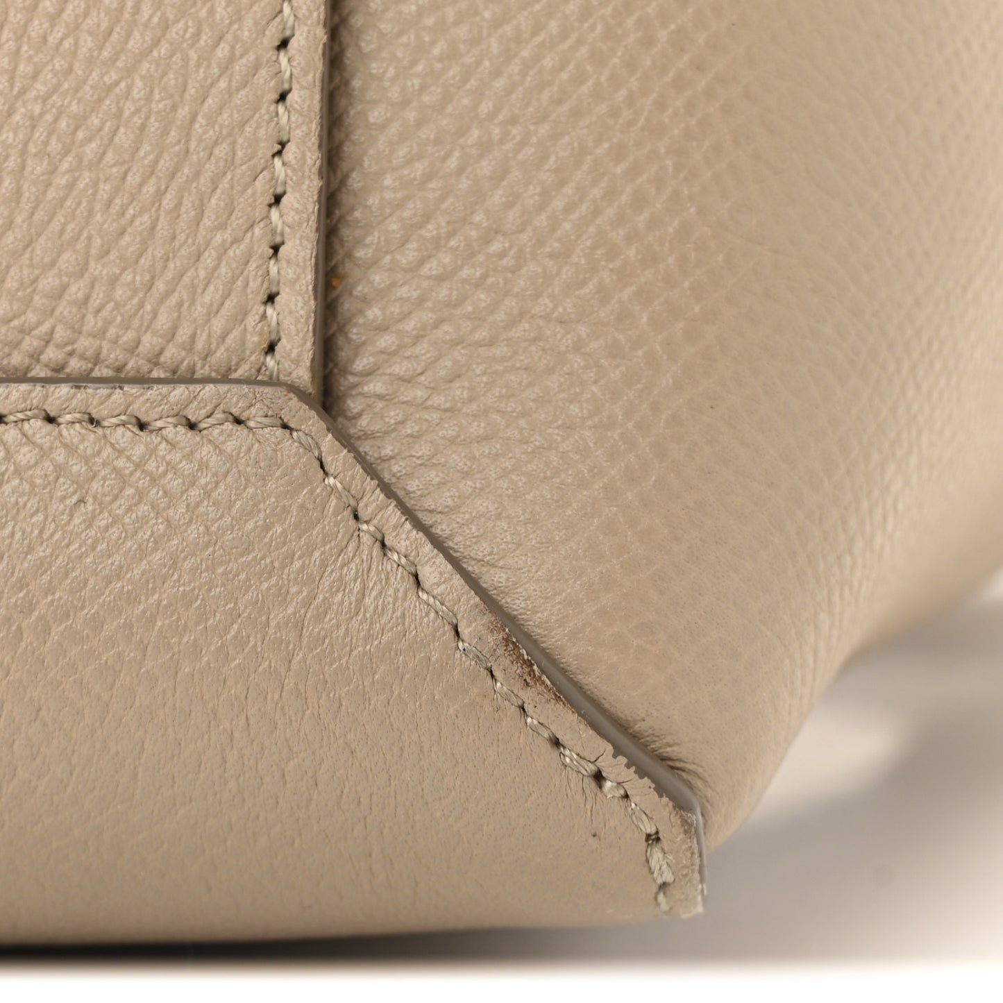 Grained Calfskin Micro Belt Bag Light Taupe