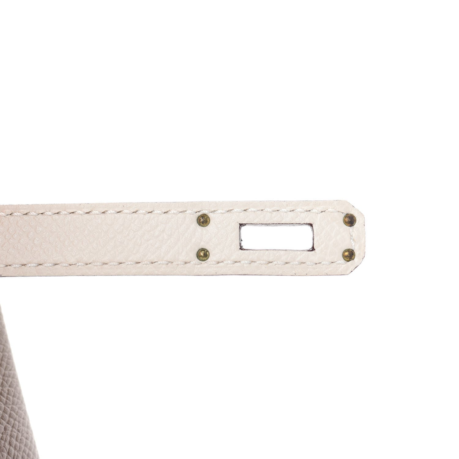 Hermes Epsom Horseshoe Birkin 25 Etoupe Craie 26 of 35