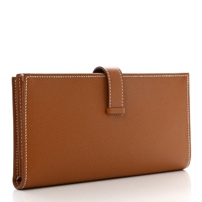 Hermes Epsom Bearn Gusset Wallet Gold 3 of 9