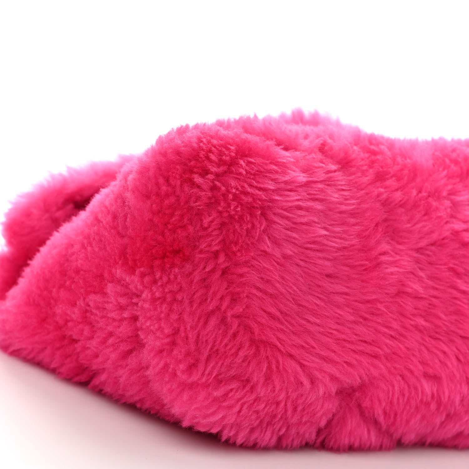 Saint Laurent Merino Shearling Lambskin Quilted Small Loulou Puffer Monogram Chain Satchel Fuchsia 8 of 9