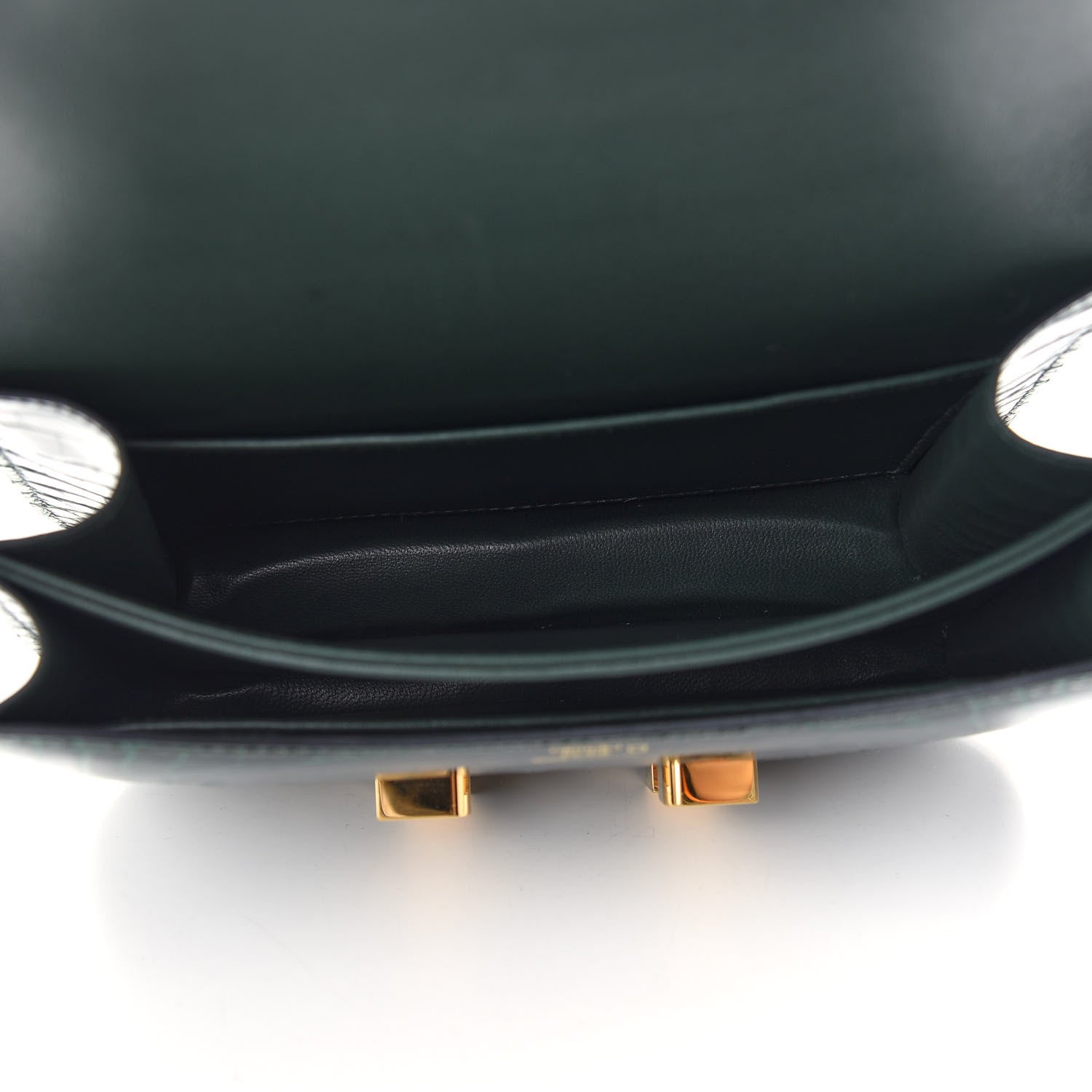 Hermes Shiny Alligator Constance 18 Vert Fonce 5 of 10