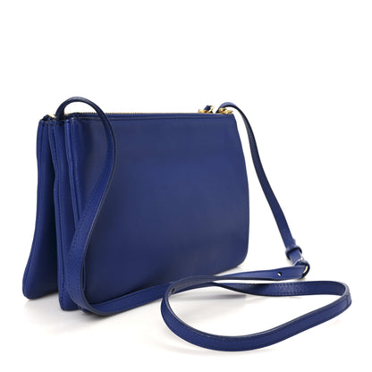 Celine Lambskin Small Trio Crossbody Bag Indigo 3 of 12