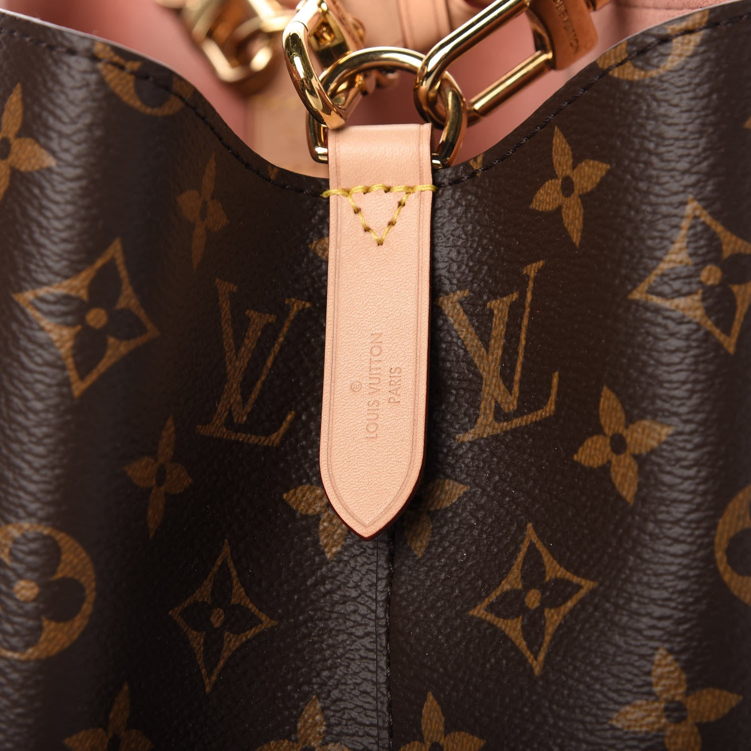 Louis Vuitton Monogram Braided Neonoe MM Peach Cream 8 of 10