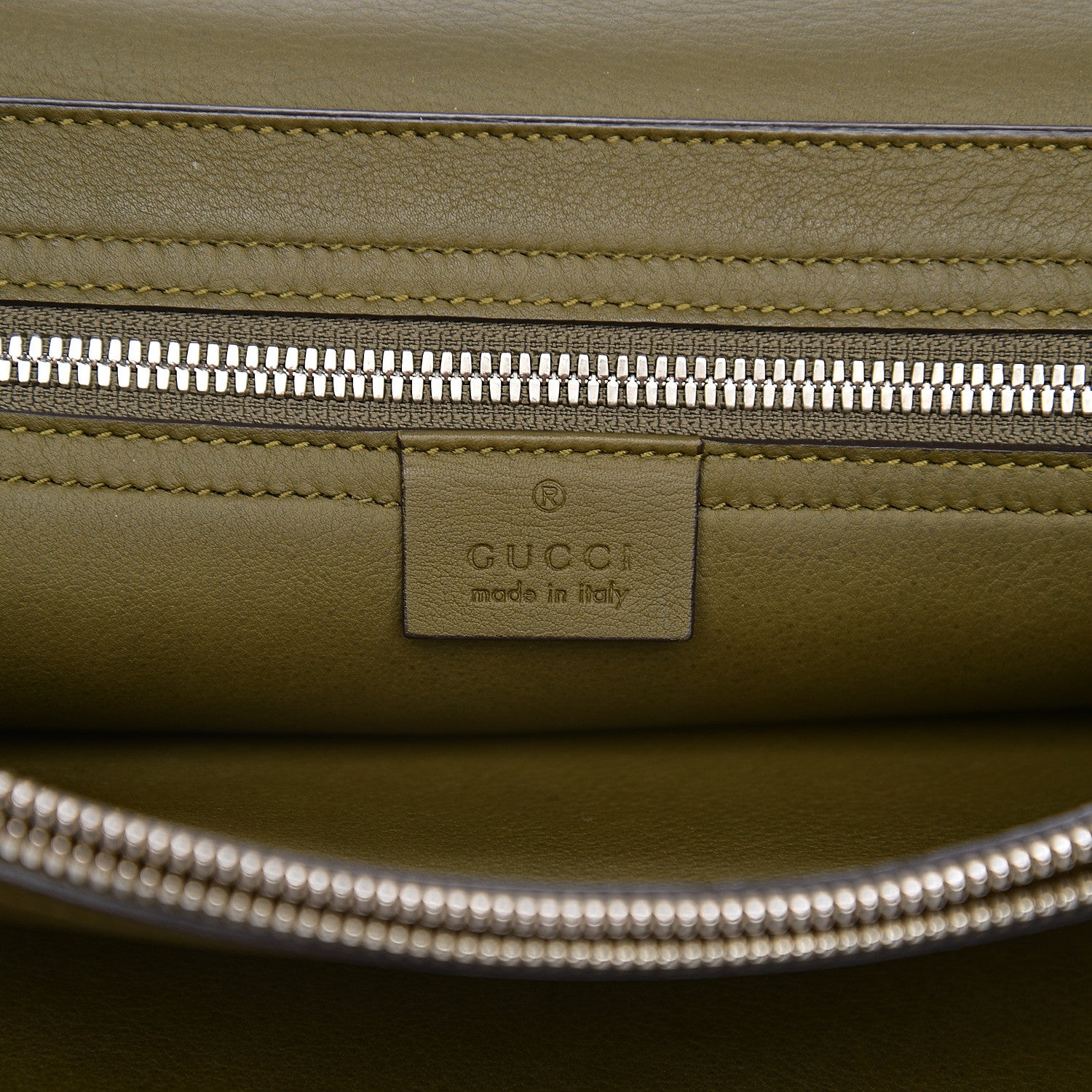 Gucci Suede Messenger Bag Militare 5 of 9