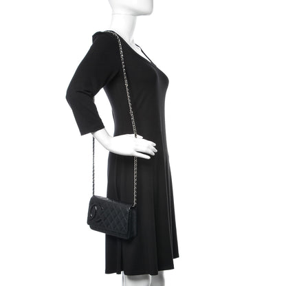 Chanel Calfskin Quilted Cambon Wallet On Chain WOC Black 2 of 10