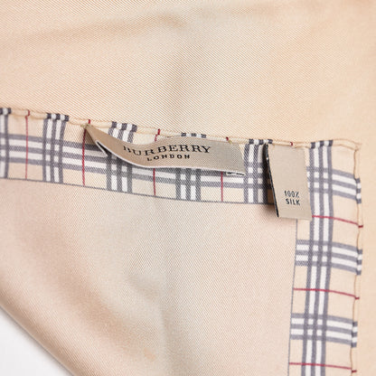 Burberry Silk House Check Square Scarf Beige 4 of 5
