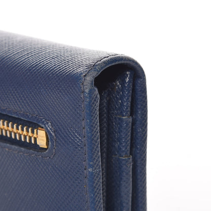 Prada Saffiano Metal Continental Flap Wallet Bleuette 10 of 13