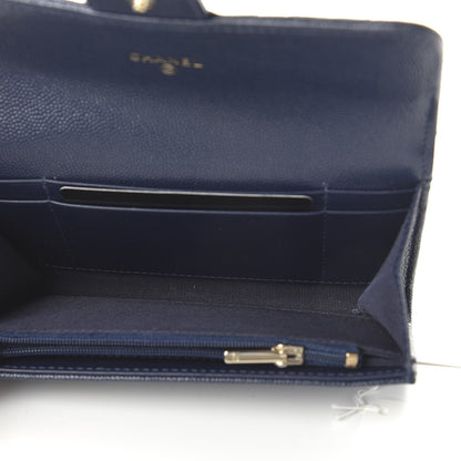 Chanel Caviar Quilted Medium Flap Wallet Blue 5 of 11