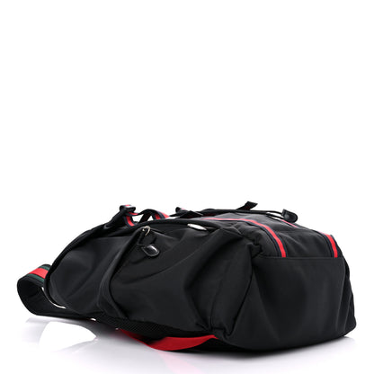 Gucci Techno Canvas Web Double Buckle Backpack Black 5 of 11