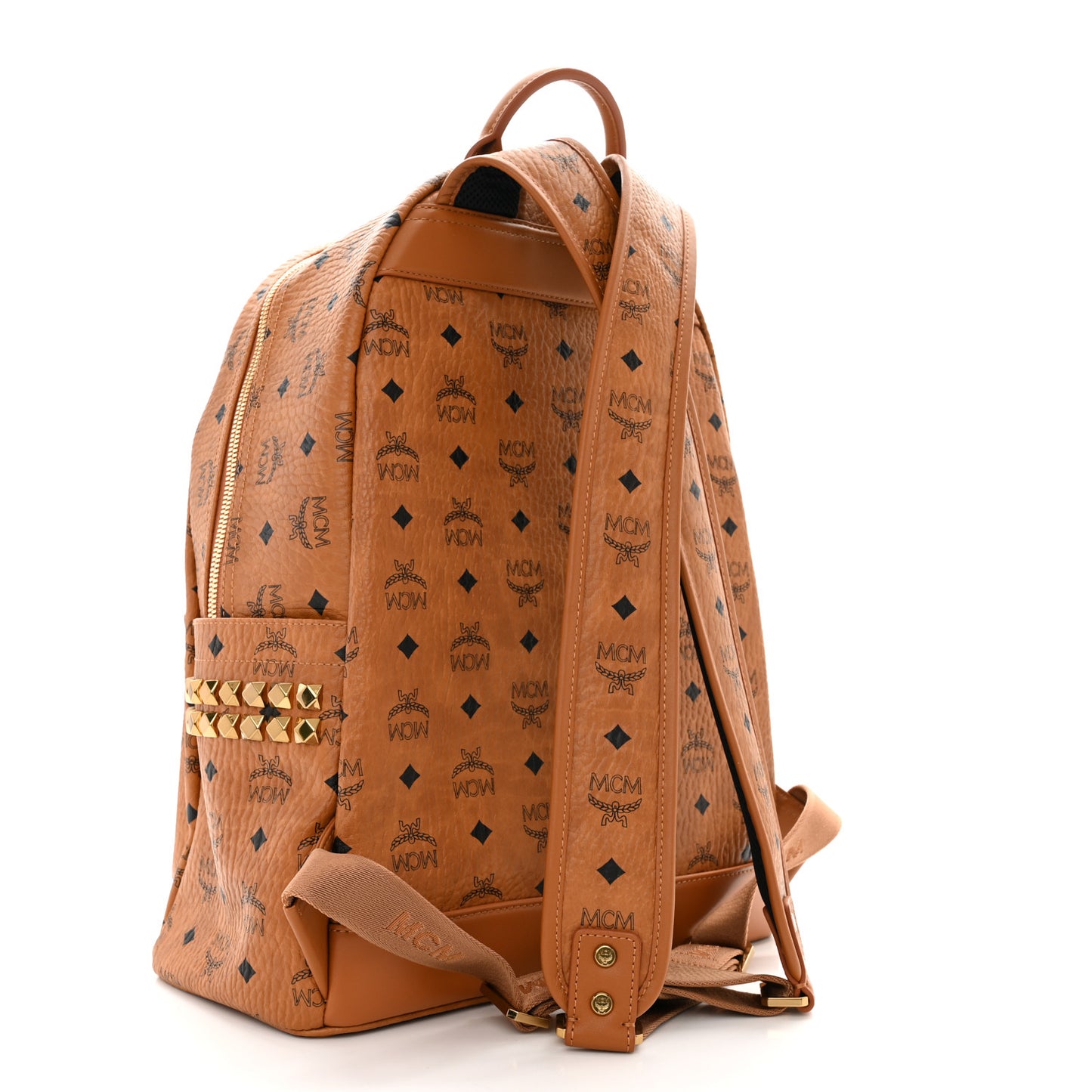Visetos Medium Side Studs Stark Backpack Cognac