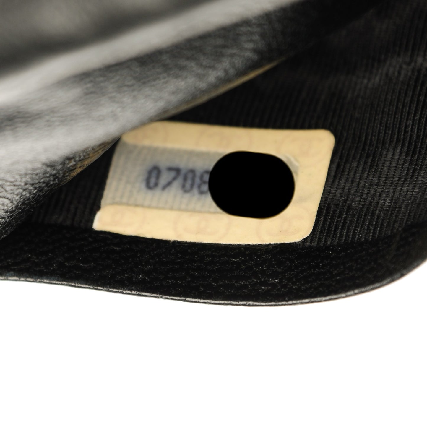 Calfskin Diamond Stitched Card Holder Wallet Black