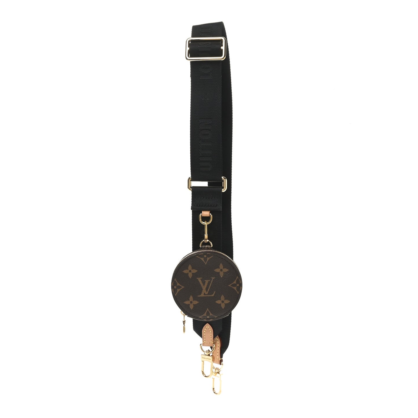 Reverse Monogram Multi Pochette Accessories Bandouliere Shoulder Strap Black
