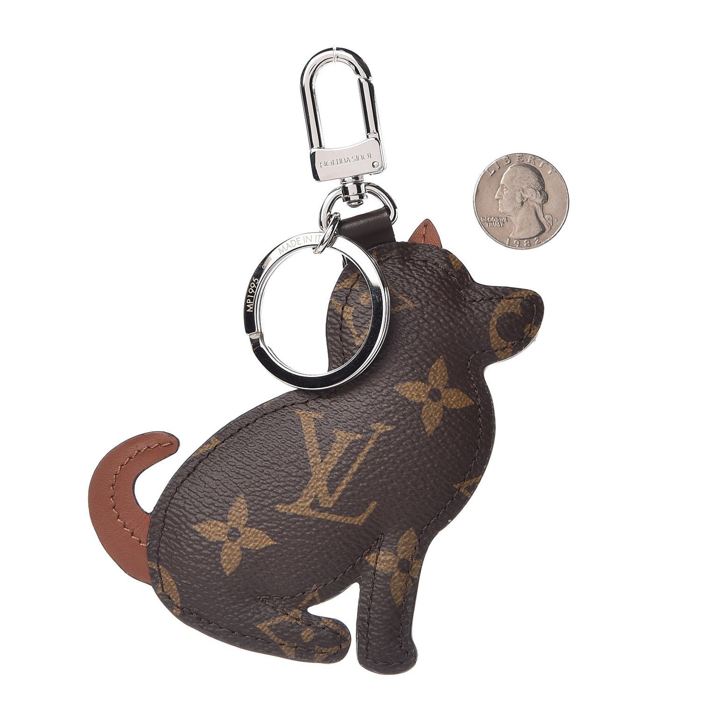 Monogram Dog Bag Charm Key Holder