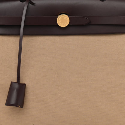 Hermes Toile Officier Vache Hunter Verso Herbag Zip PM 31 Rouge Sellier Trench Bleu Tempete 10 of 13