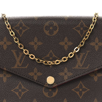 Louis Vuitton Monogram Pochette Felicie Chain Wallet Fuchsia 8 of 11