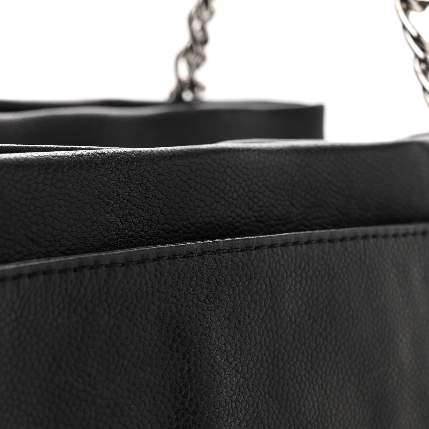 Chanel Caviar CC Tuck Medium Tote Black 14 of 14