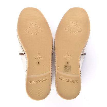 Gucci Canvas Miro Soft Calfskin Logo Mens Espadrilles 6 Greggio Cuir 7 of 15