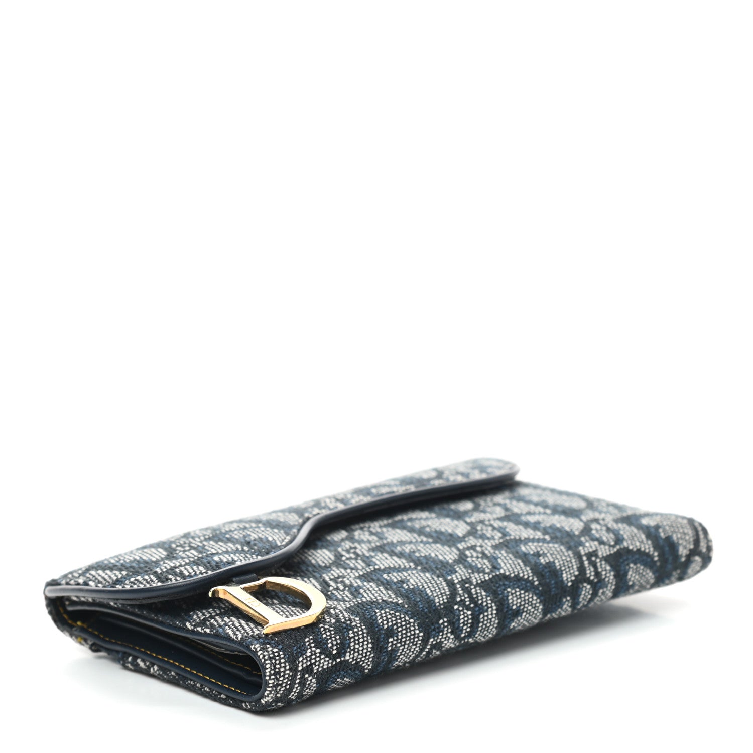 Christian Dior Oblique Saddle Large Zipped Wallet Blue 4 of 7