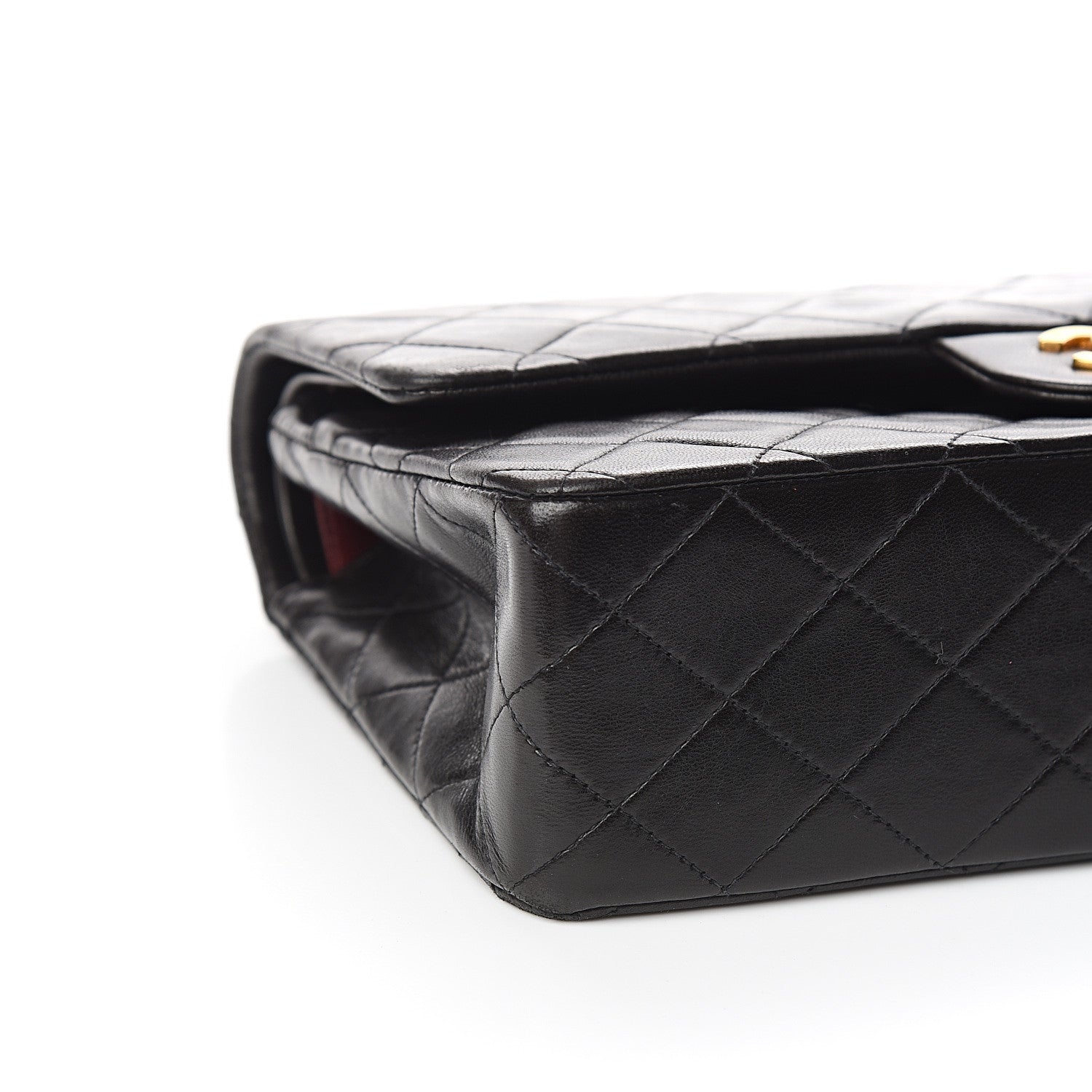 Chanel Lambskin Quilted Medium Double Flap Black 8 of 10