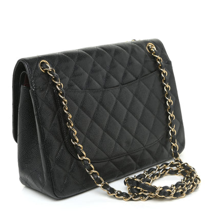 Chanel Caviar Quilted Jumbo Double Flap Black 3 of 17