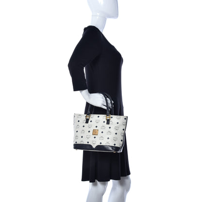 MCM Visetos Tote White 2 of 8