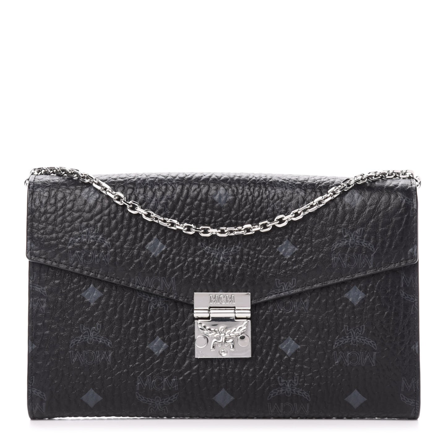 Visetos Medium Patricia Wallet On Chain Black