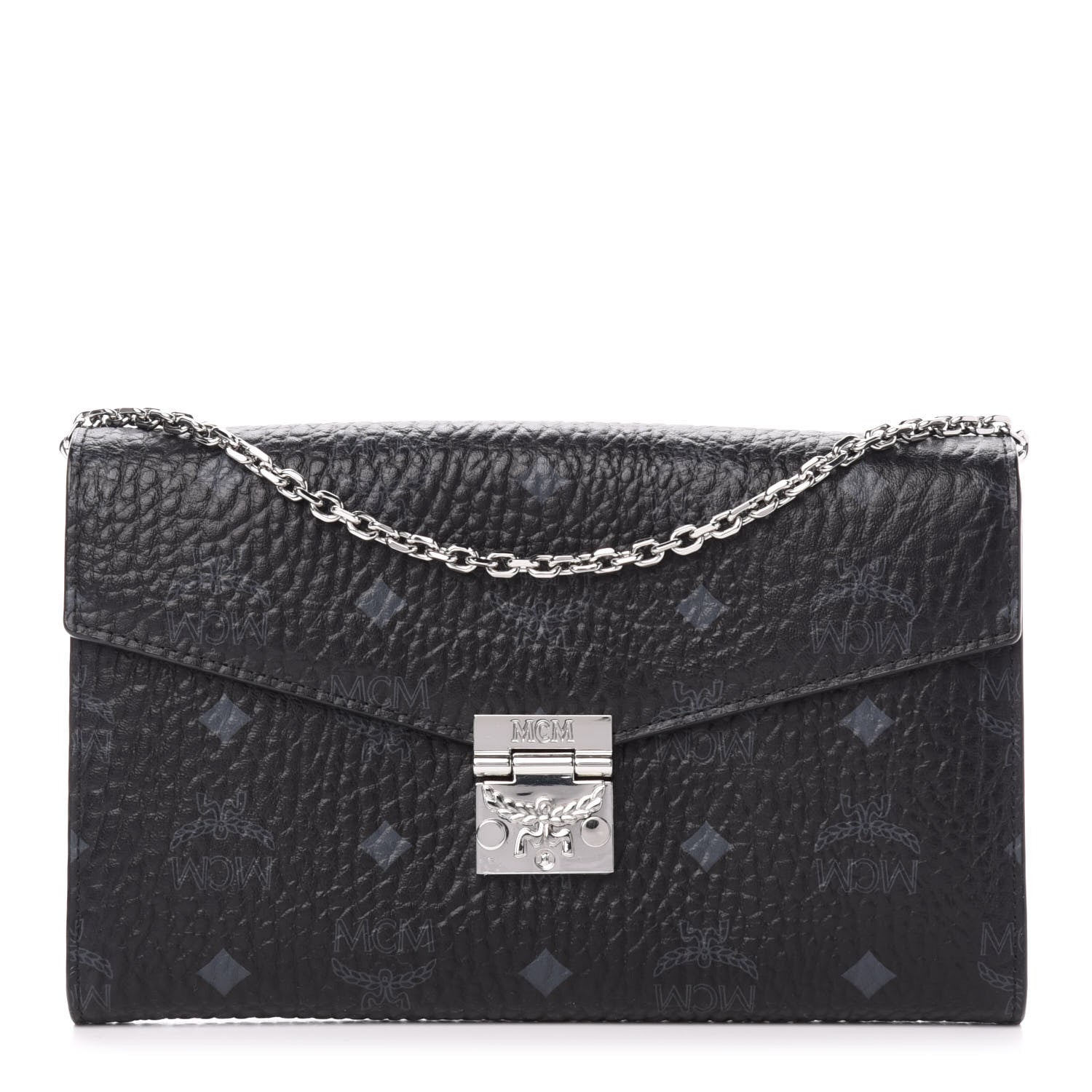 MCM Visetos Medium Patricia Wallet On Chain Black 1 of 9