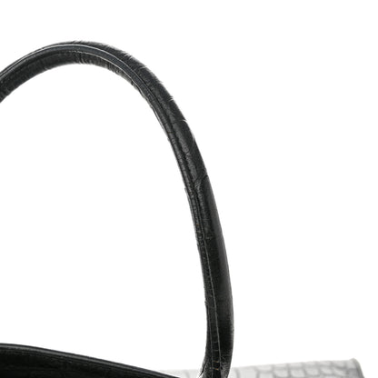 Saint Laurent Calfskin Crocodile Embossed Medium Supple Sac de Jour Black 11 of 11