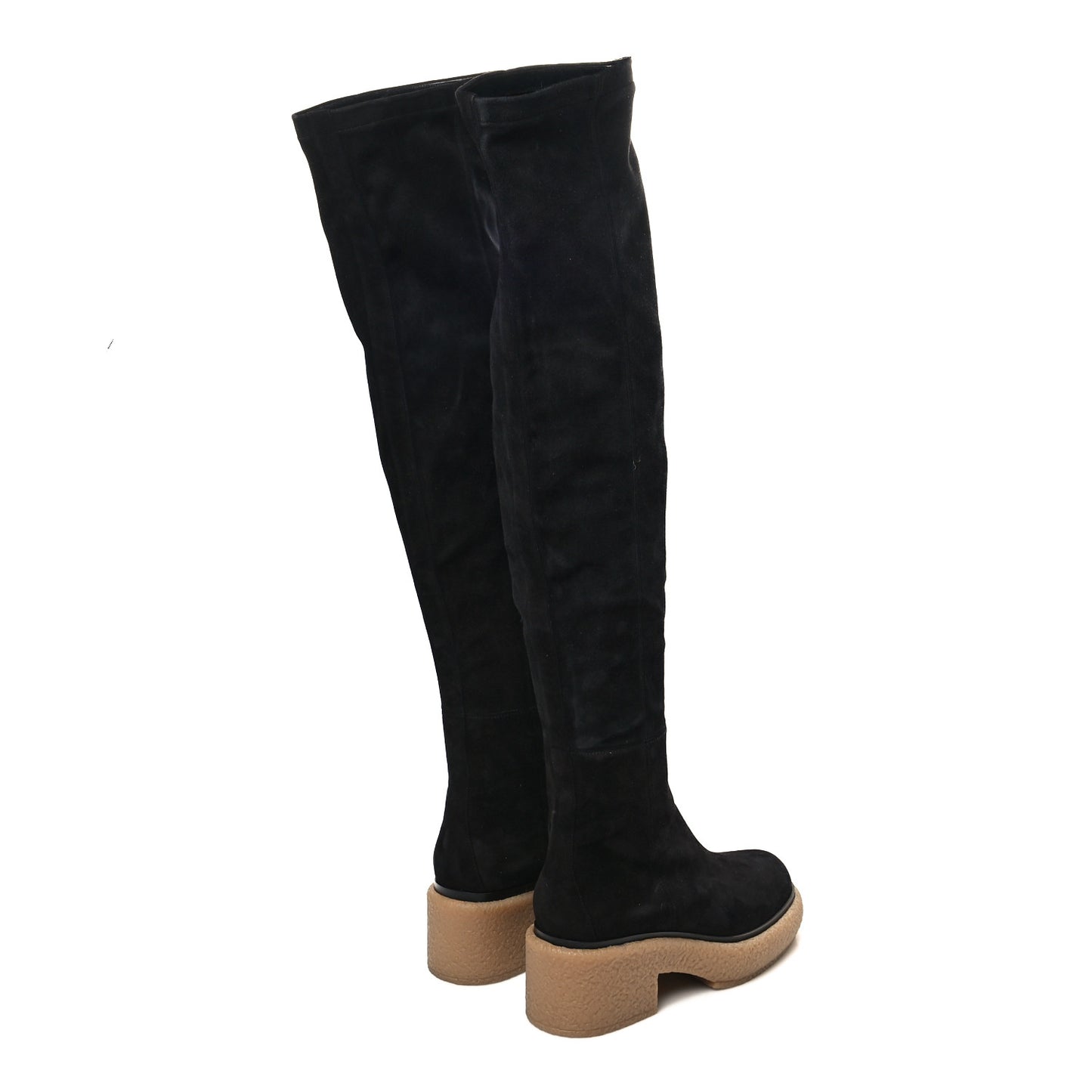 Velvet Goatskin Fallon 30 Boots 38.5 Black
